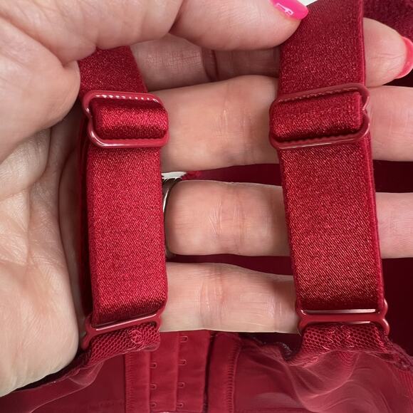 Torrid 46DDD Bra Dream Wire Free Boost Push Up Padded Rhinestone Red Lace - Picture 7 of 16